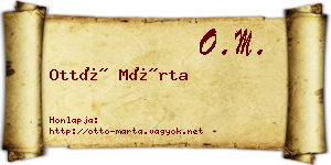 Ottó Márta névjegykártya