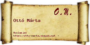 Ottó Márta névjegykártya